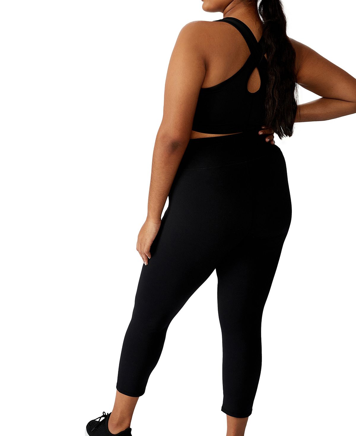 COTTON ON Women's Active High Waist Core 7/8 Tight Leggings Black Size 20W