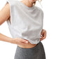 COTTON ON Women's Padded Shoulder Crop Tank Top Gray Size Small