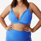 Cotton On Women's Active Ultimate Active Plunge Crop Bra Blue Size 16W