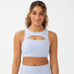 COTTON ON Women's Smoothing Cut Out Vestlette Top Blue Size Small