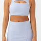 COTTON ON Women's Smoothing Cut Out Vestlette Top Blue Size Small