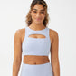COTTON ON Women's Smoothing Cut Out Vestlette Top Blue Size X-Large