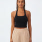 COTTON ON Women's Summer Knit Twist Back Vestlette Top Black Size Large