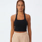 COTTON ON Women's Summer Knit Twist Back Vestlette Top Black Size Large