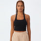 COTTON ON Women's Summer Knit Twist Back Vestlette Top Black Size Medium