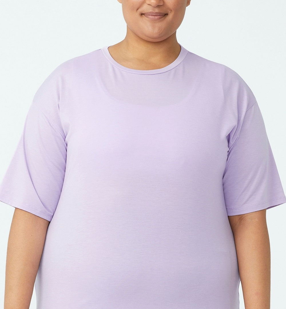 COTTON ON Women's Active Boyfriend T-Shirt Purple Size 18W