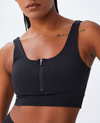 Cotton On Women's Ultimate Zip Front Vestlette Top Black Size Small