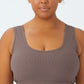 COTTON ON Women's Active Rib Crop Tank Top Brown Size 22W