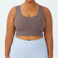 COTTON ON Women's Active Rib Crop Tank Top Brown Size 22W