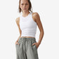 Cotton On Women's Active Rib Tank Top White Size Small