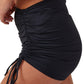 COTTON ON Women's Drawstring-Ruched Swim Skirt Swimsuit Black Size X-Small