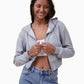 Cotton On Cropped Zip Top for Women in Black Size Medium