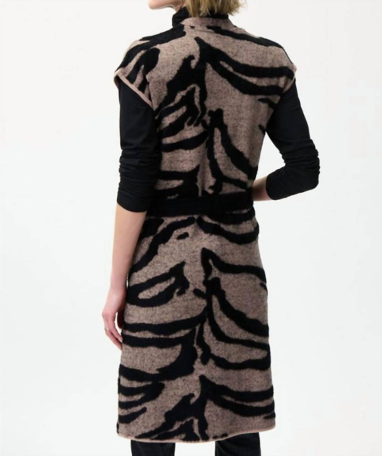 Joseph Ribkoff - Animal Print Long Sweater Vest