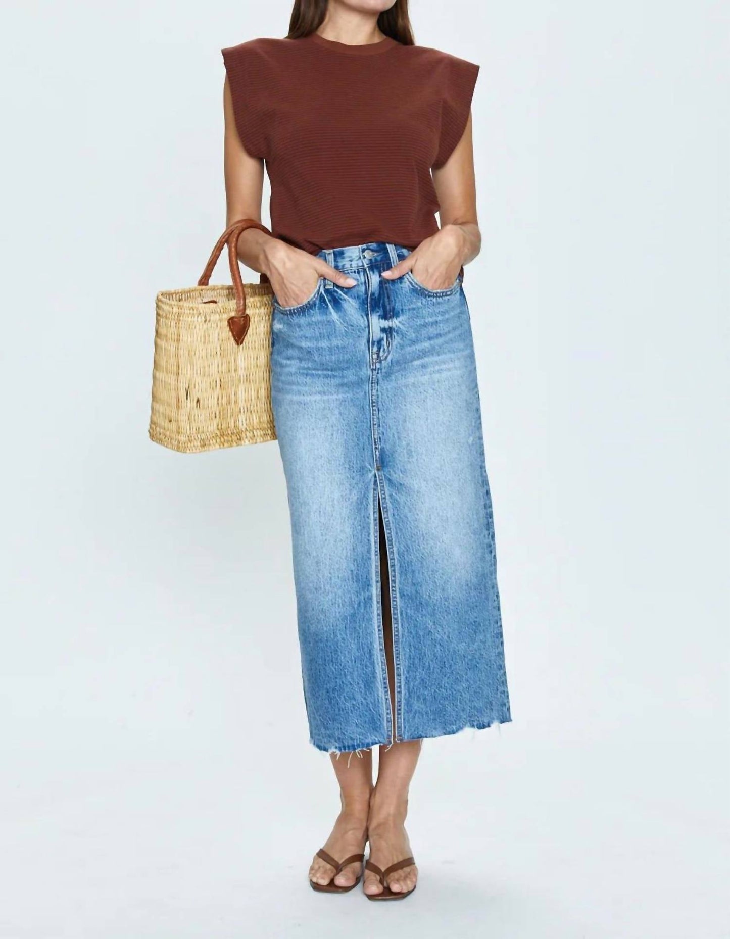 Pistola - Alice Denim Midi Skirt