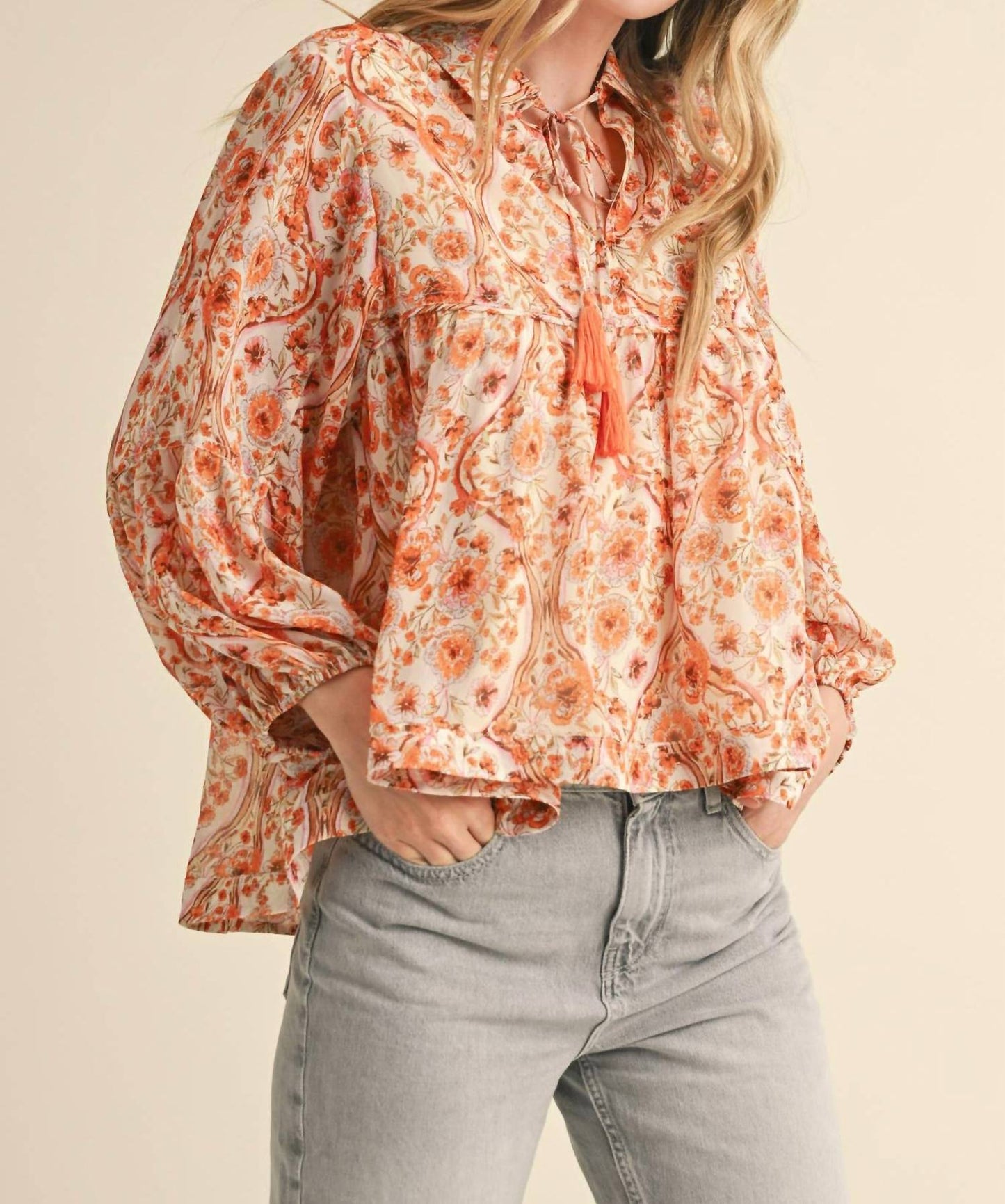 &Merci - Print Collared Top