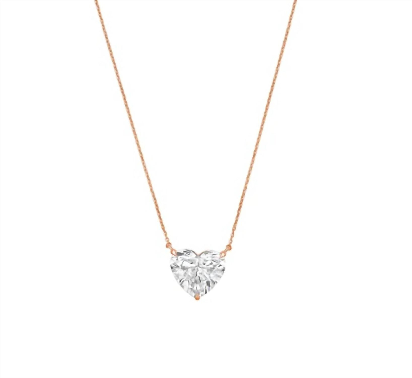 Diana M Jewels - 14kt 2.00 Cts Lab Grown Diamond Solitaire Pendant Necklace