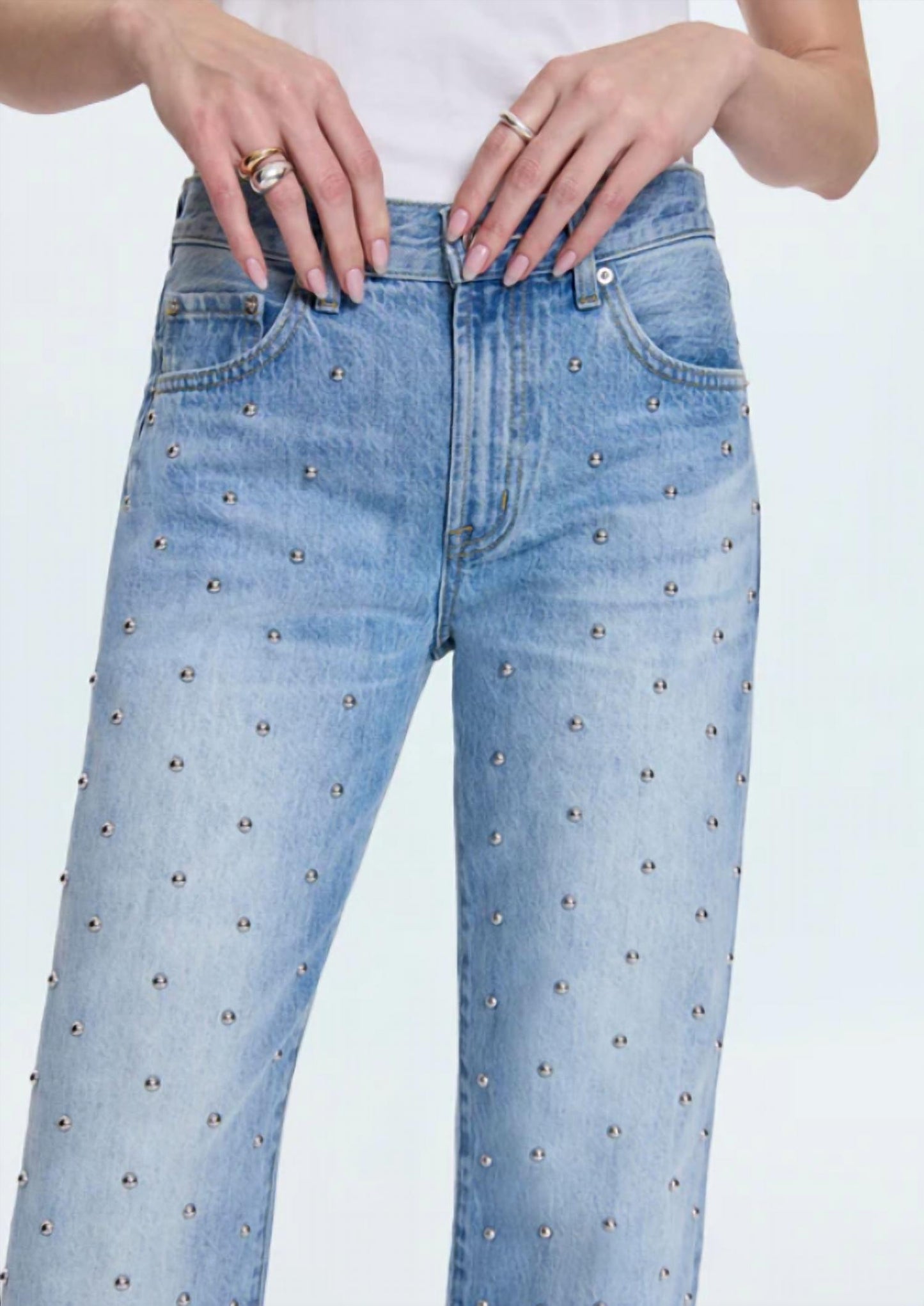 Pistola - Lexi Mid Rise Bowed Straight Jeans