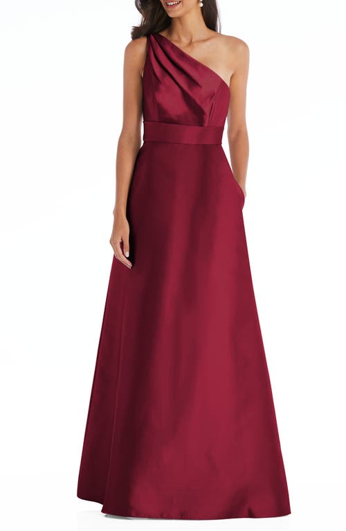 alfred-sung-one-shoulder-a-line-gown-burgundy