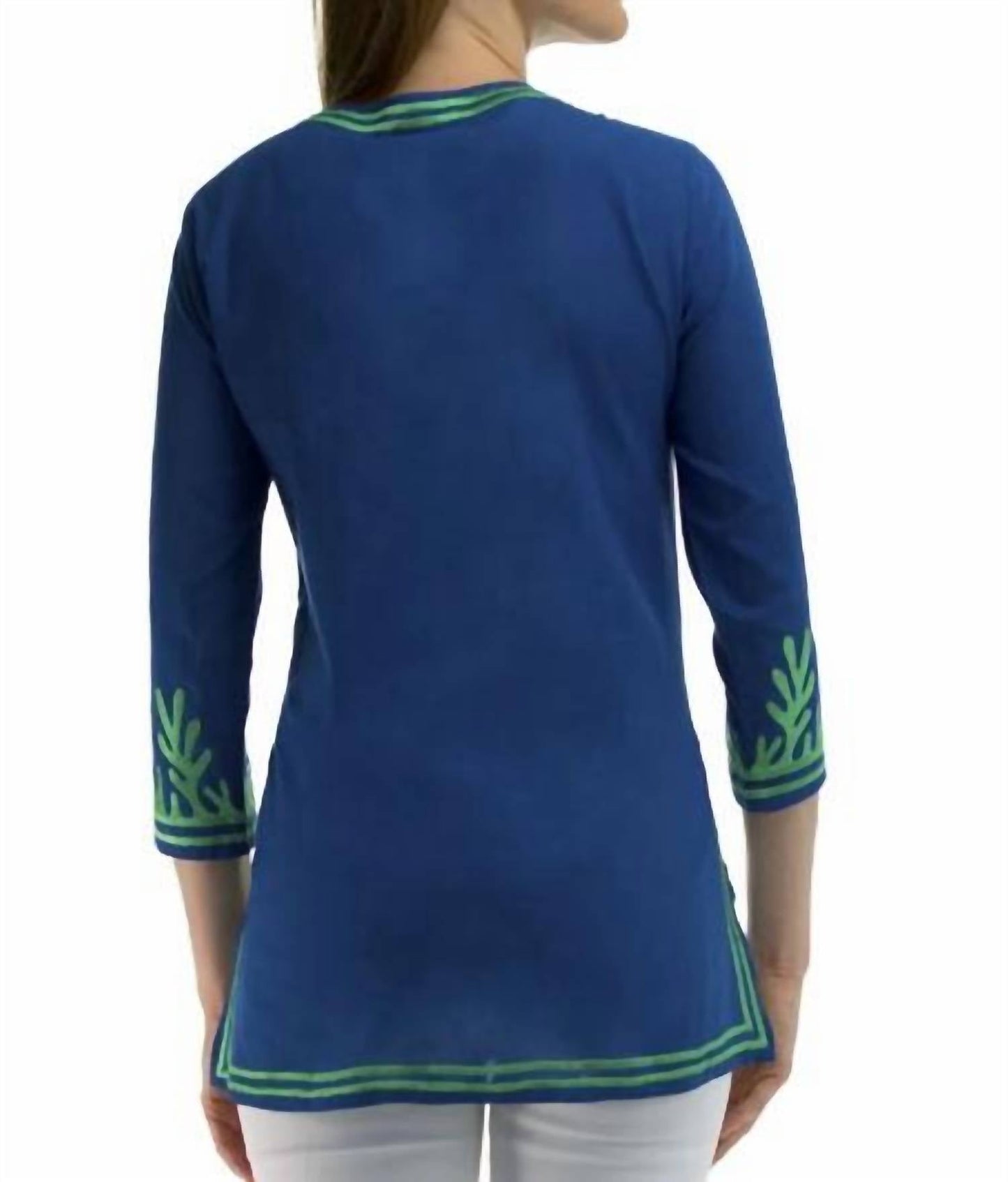 Gretchen Scott - Cotton Embroidered Reef Tunic Top