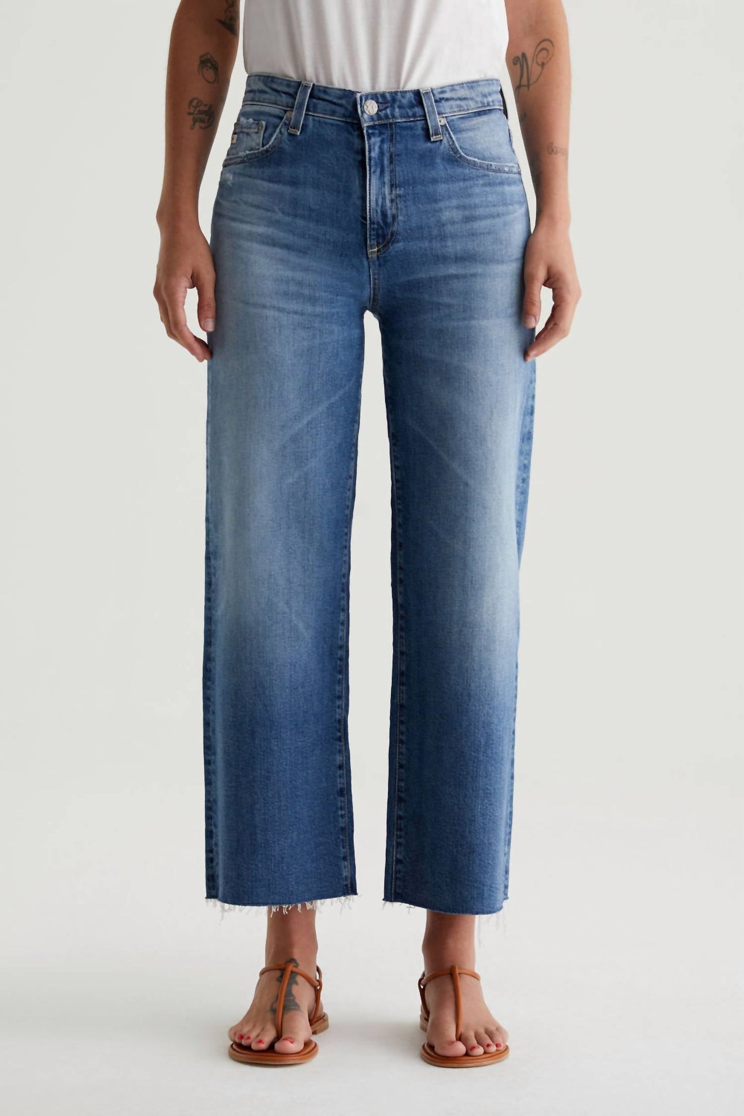 Ag Jeans - Saige Wide Leg Cropped Jeans