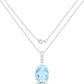 11.25 Carat Genuine Swiss Blue Topaz .925 Sterling Silver Pendant