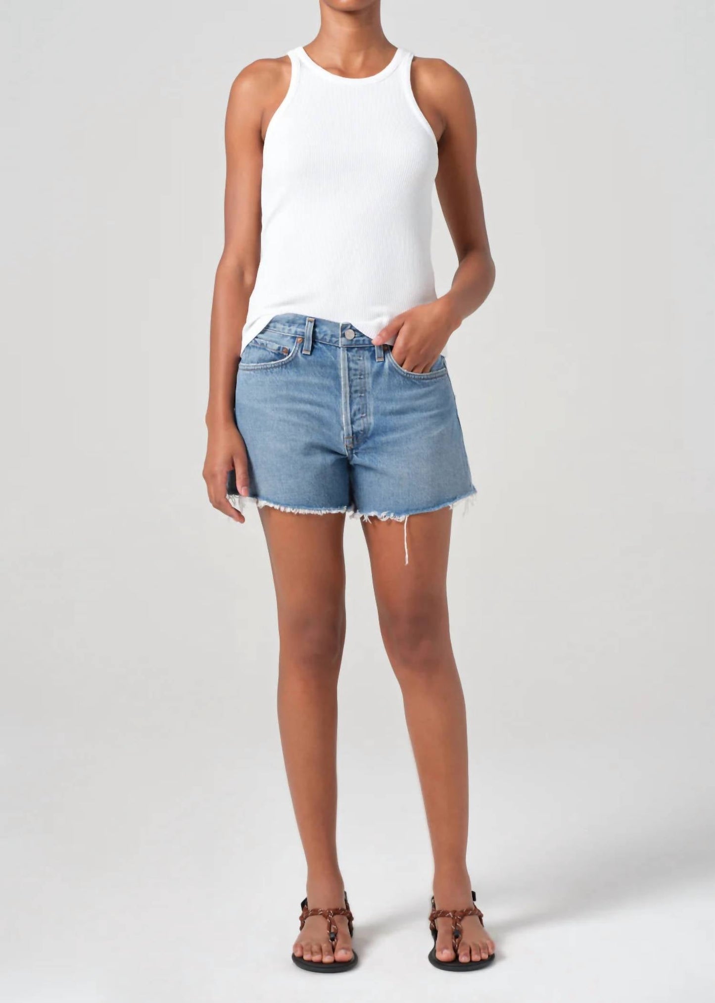 Agolde - Parker Long Jean Shorts
