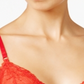 Heidi By Heidi Klum Women's Sheer Natural Lift Soft Cup Bra Red Size Small