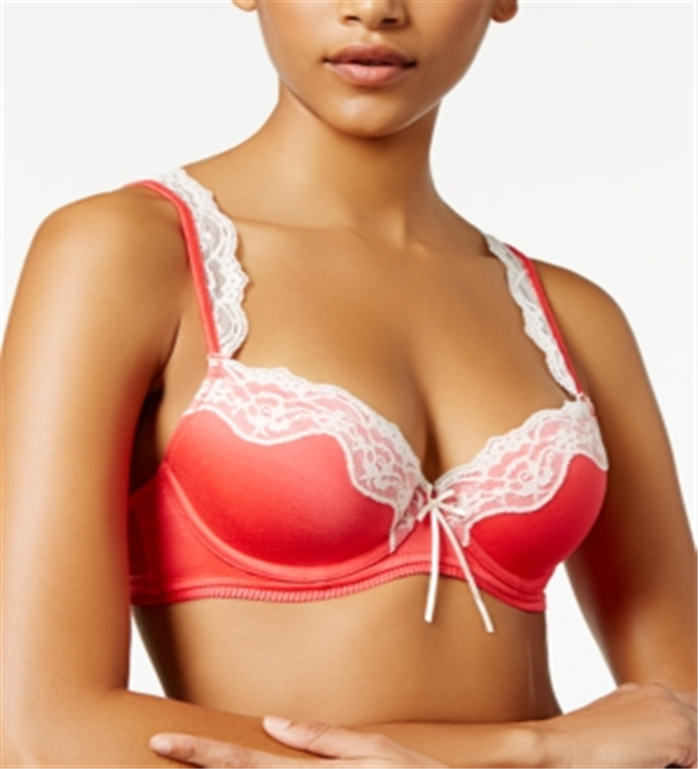 Heidi by Heidi Klum Women's Lace Bra Red Size 34DD