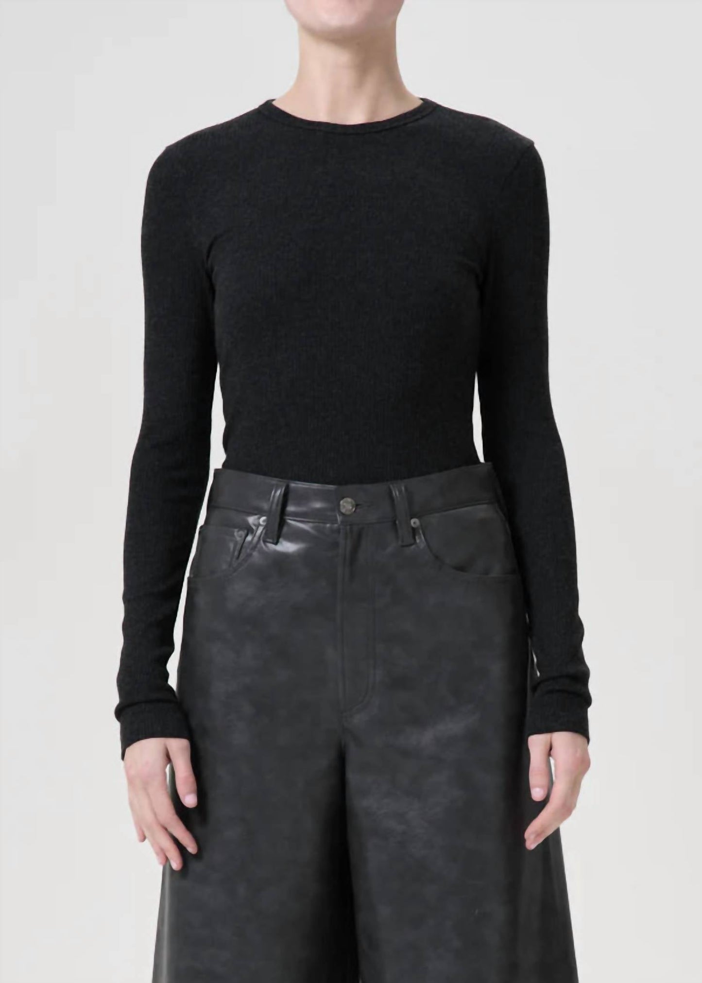 Agolde - Delphi Slim Ribbed Tee