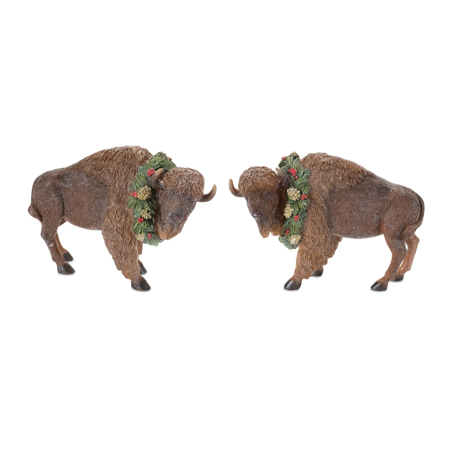 Winter Bison Figurine (Set of 4)