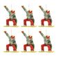 Glittered Glass Snowboarder Ornament (Set of 6)
