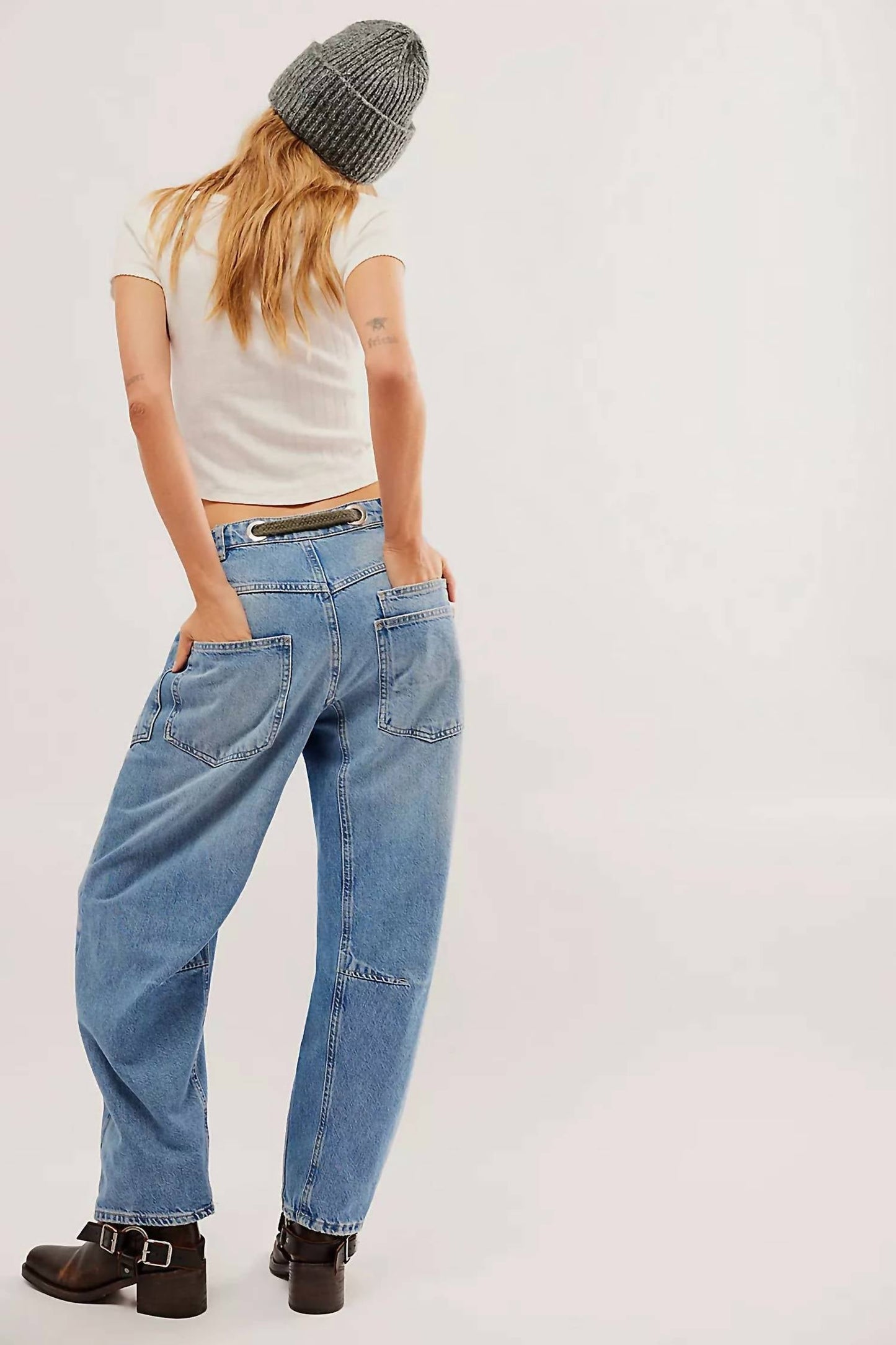 Free People - Moxie Low Slung Barrel Jeans