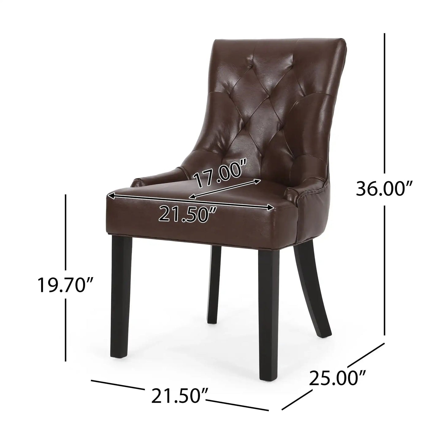 Cheney Contemporary Dining Chair Tufted Upholstery (Set of 2)