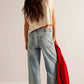 फ़्री पीपल - पाल्मर कफ़्ड जीन्स