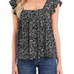 Cece - Floral Ruffle Sleeveless Top