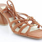 Dolce Vita - Women's Kash Cedar Nubuck Tie Up Block Heeled Sandals