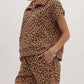 Entro - Animal Print Drawstring Shorts