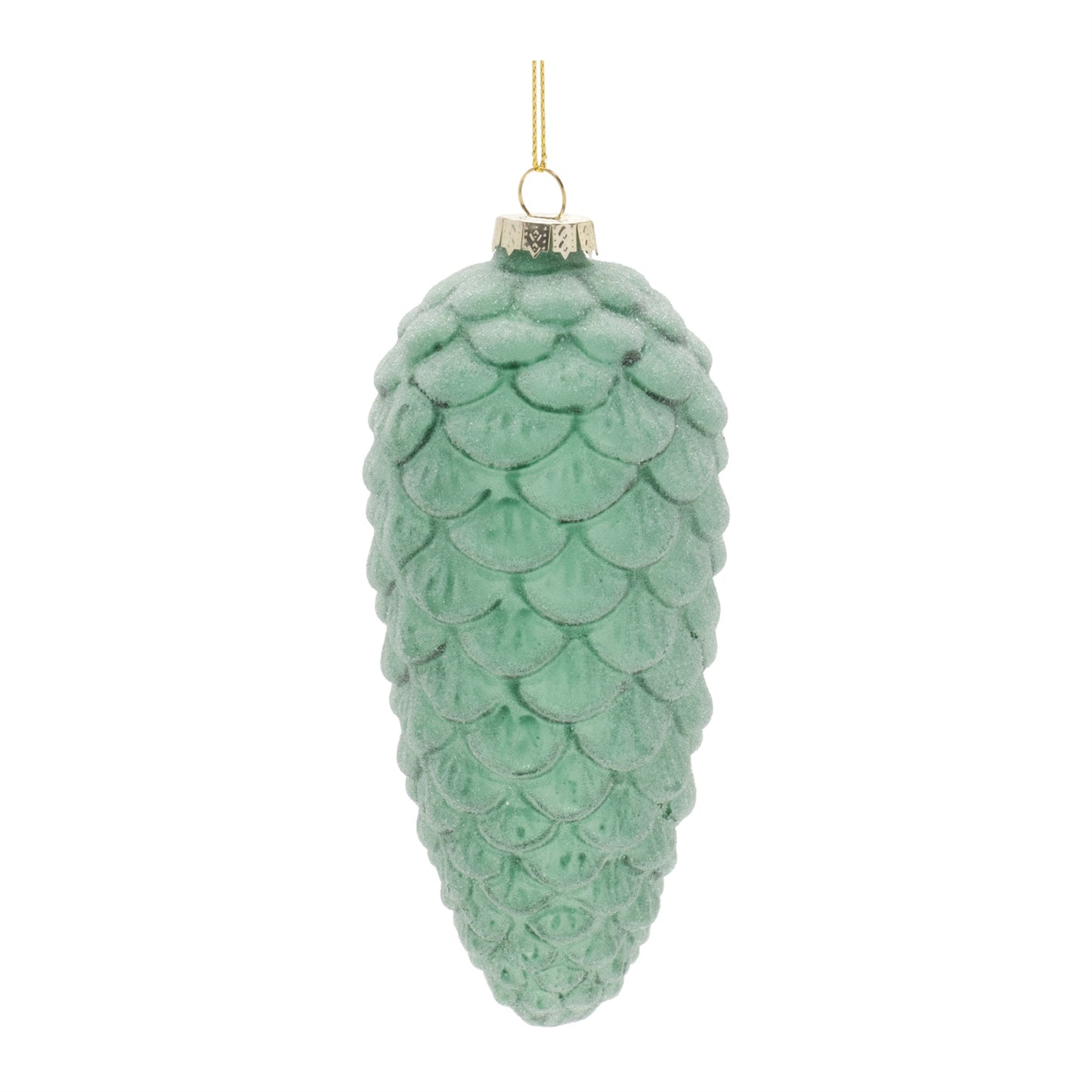 Frosted Glass Pinecone Ornament (Set of 6)