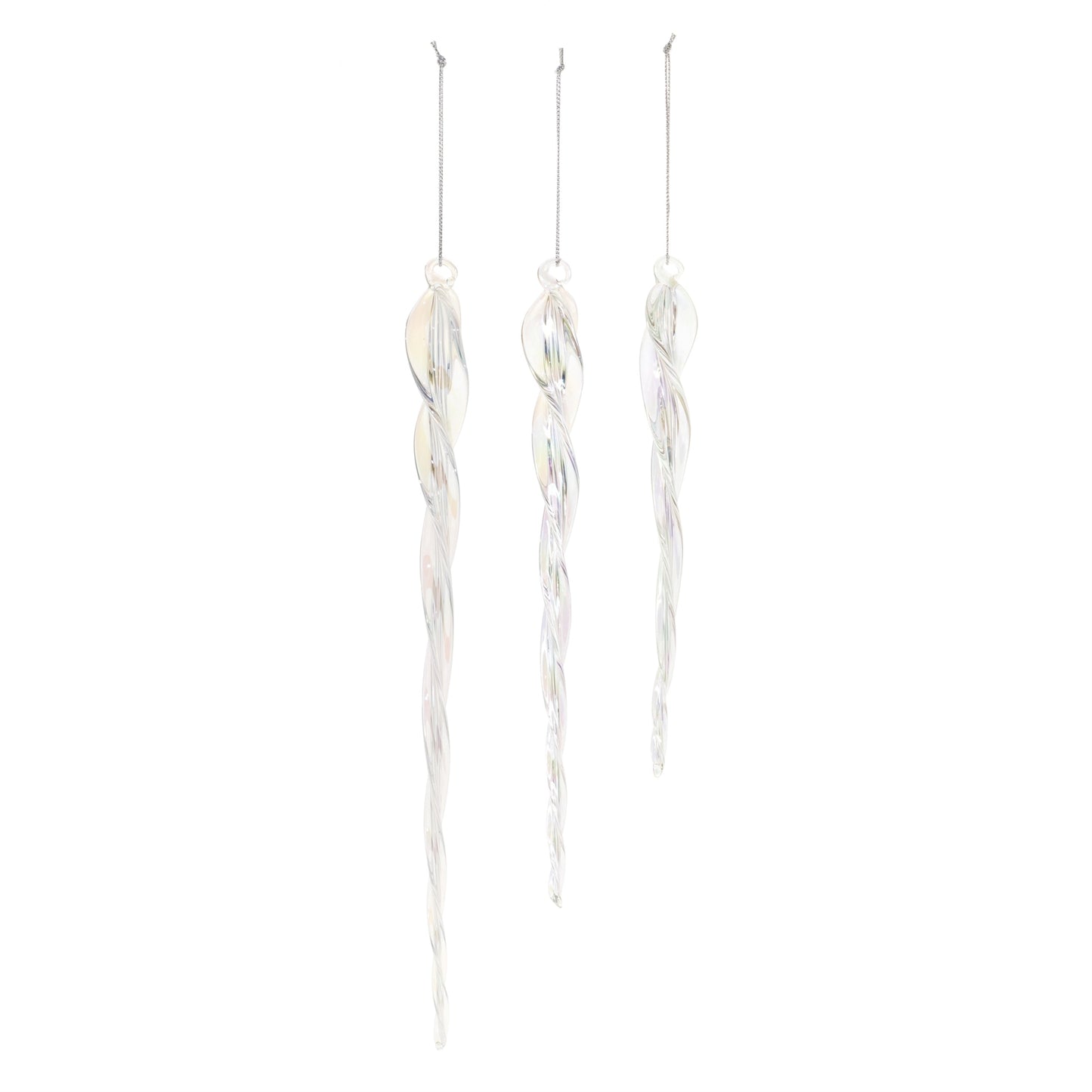Glass Icicle Ornament (Set of 18)