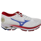 Mizuno Women's Wave Rider 22 Knit Running Shoe White/Red Size 6 B(M) Us