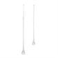 Beaded iridescent glass drop ornament (set of 12)