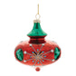 Glittered Glass Reflector Ornament (Set of 6)