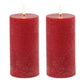 FIA Wick Red Pillar Candle (Set of 2)