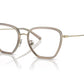 Tory Burch - Women's Transparent Square Non-polarized Eyeglasses