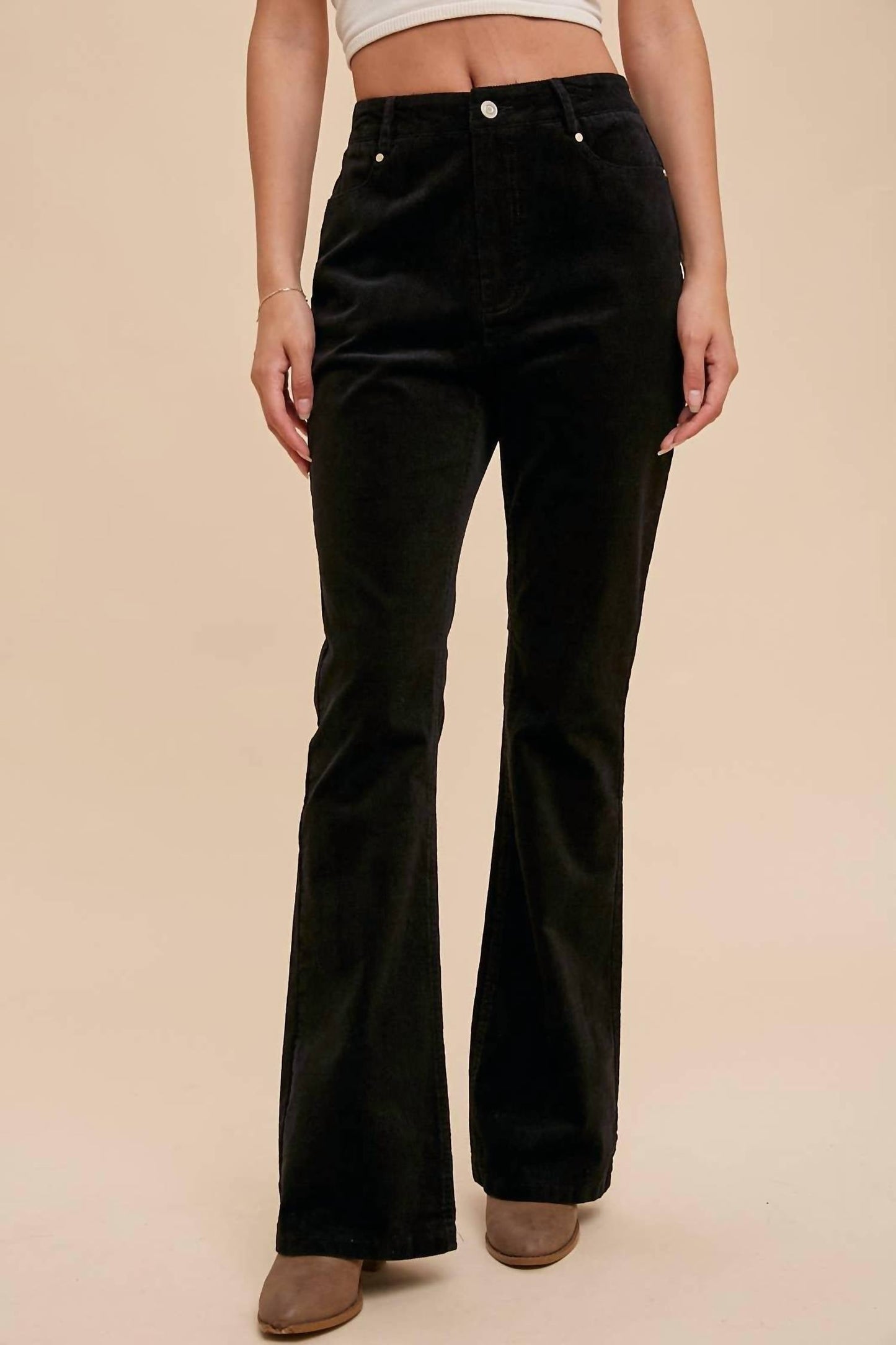 In-Loom - High Rise Boot Cut Corduroy Pants