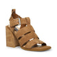 Steve Madden - Women's Suede Cage Wooden Stacked Heel Sandal