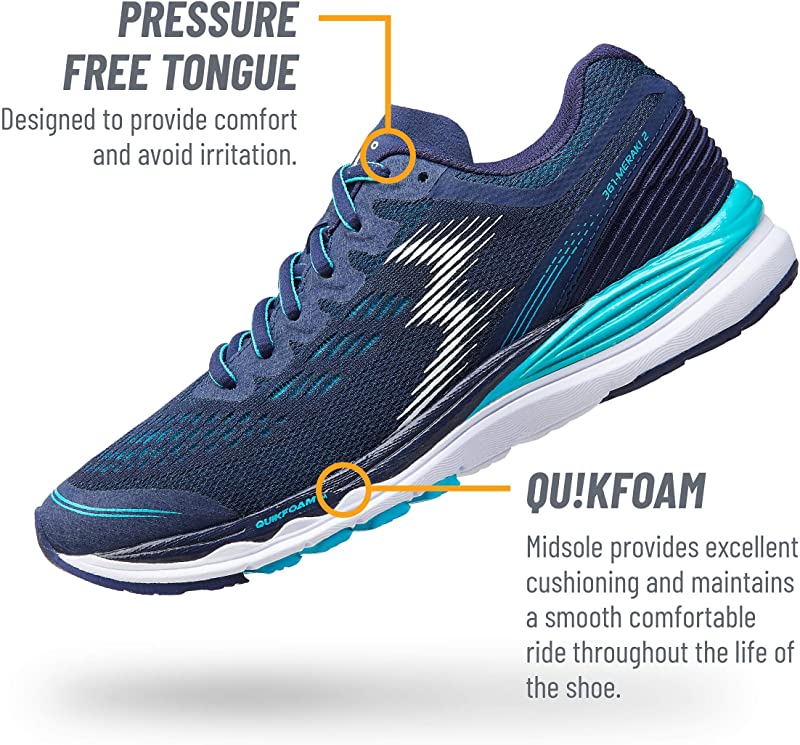 361 Degrees Women?s Meraki 2 Running Shoes Eclipse/Peacock Size 10.5 B(M) US