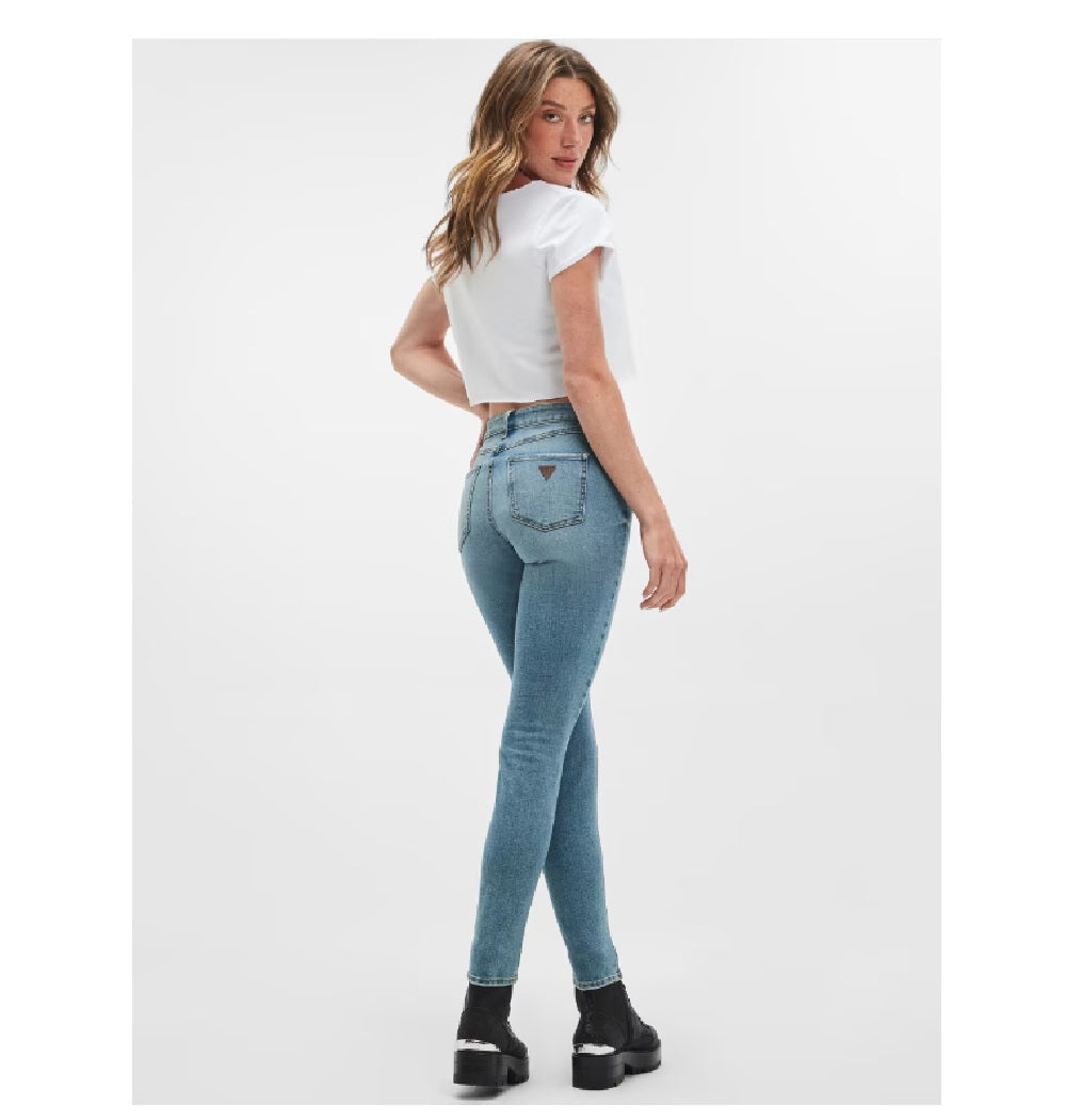 GUESS Women's High Waist Ankle Skinny Jeans Blue Size 26