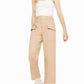 Topshop - High Rise Wide Leg Cropped Utility Pants