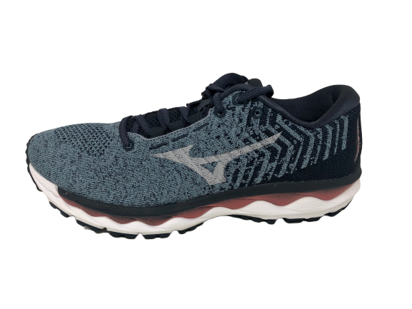 Mizuno Women's Waveknit 3 Running Shoe Citadel/Vapor Blue Size 6.5 B(M) US